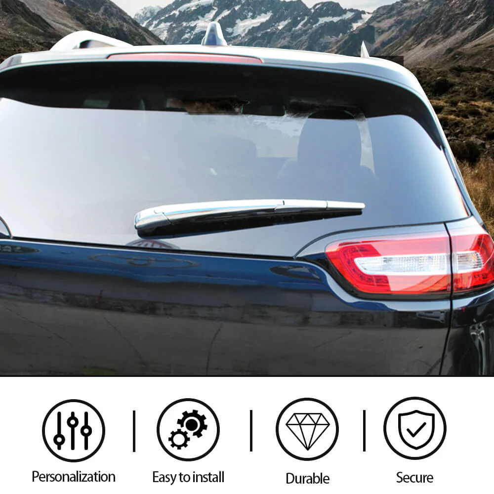 For 2014+ Jeep Cherokee Tail Rear Windshield Wiper Strip Cover Trim - Image 4