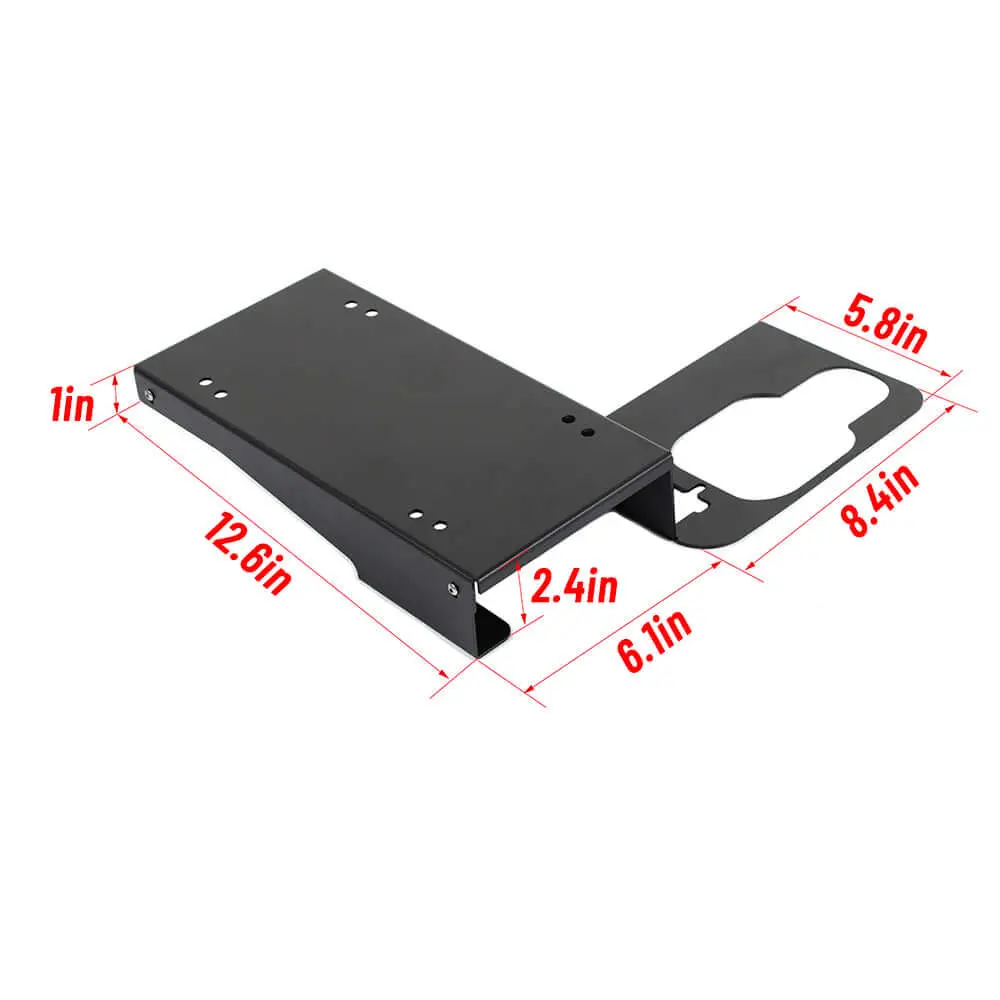 For 2018+ Jeep Wrangler JL Black Tailgate Door Grab Handle License Plate Holder Bracket - Image 6