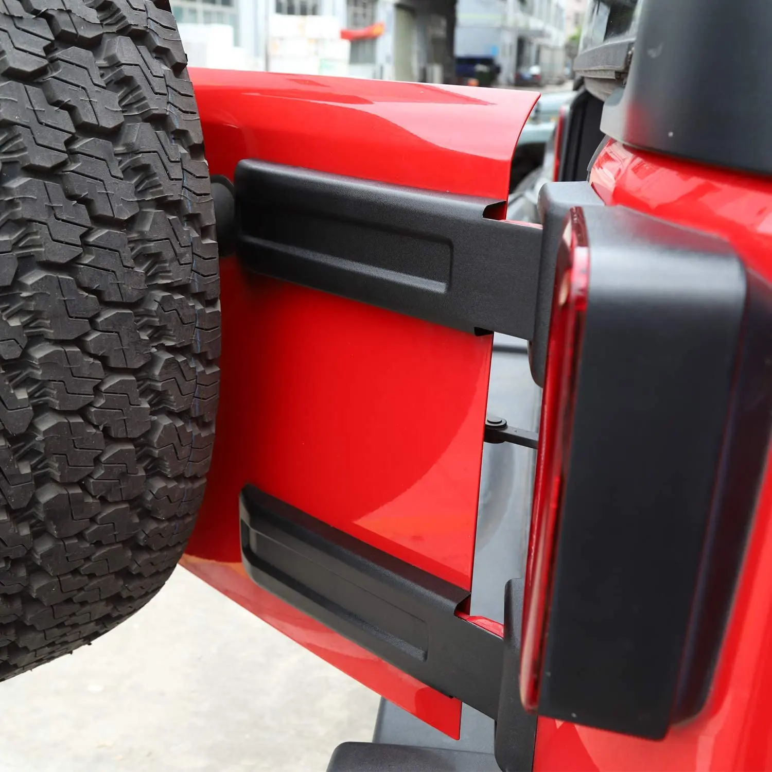 For Jeep Wrangler JK JKU Tailgate Hinge Cover Spare Tire Rear Original Style Door Hinge Liftgate Trim - Image 3