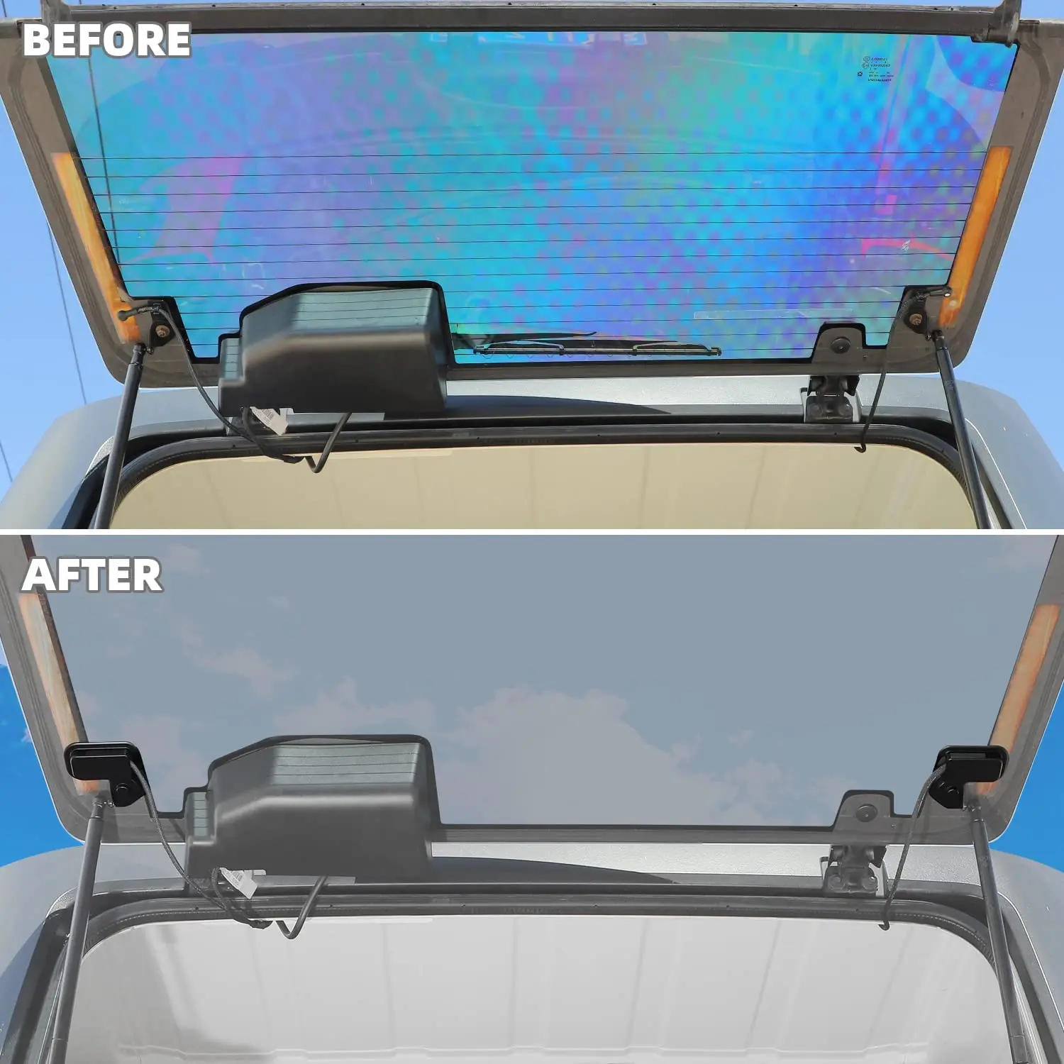 For 2007-2018 Jeep Wrangler JK JKU Tailgate Rear Window Heater Cable Protection Cover Trim - Image 2