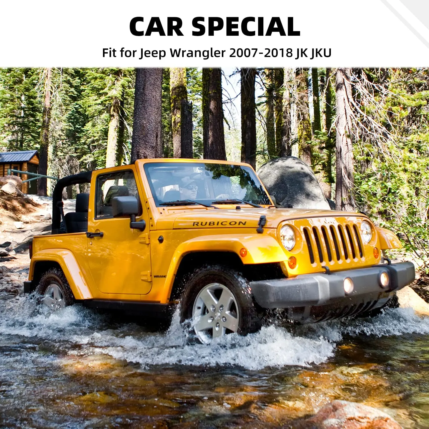 For 2007-2018 Jeep Wrangler JK JKU Tailgate Rear Window Heater Cable Protection Cover Trim - Image 5