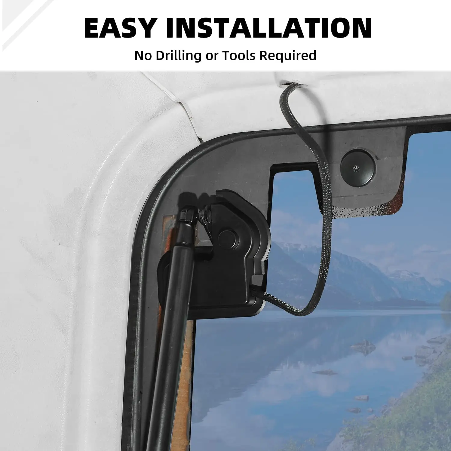 For 2007-2018 Jeep Wrangler JK JKU Tailgate Rear Window Heater Cable Protection Cover Trim - Image 6
