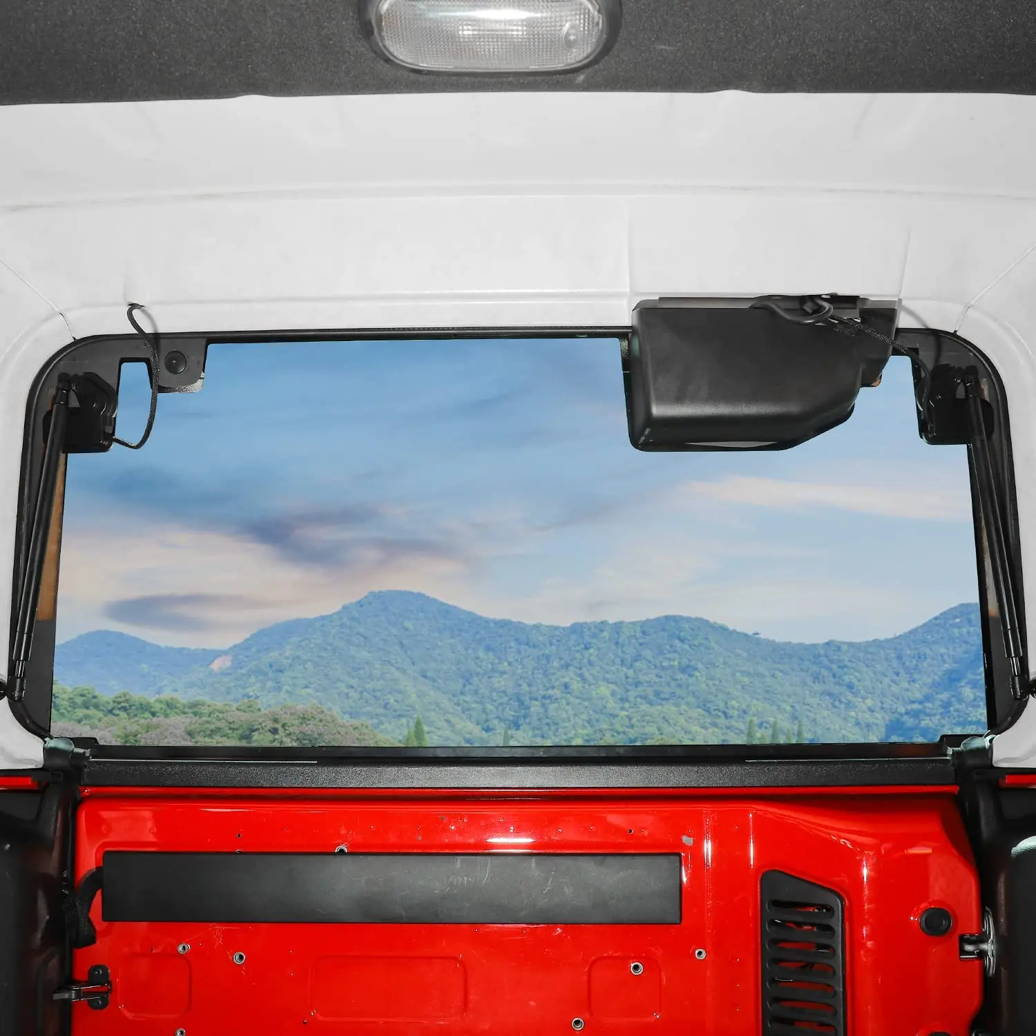 For 2007-2018 Jeep Wrangler JK JKU Tailgate Rear Window Heater Cable Protection Cover Trim - Image 7