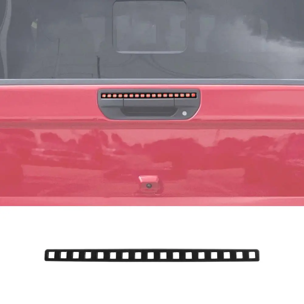 For 2018+ Jeep Gladiator JT Tailgate Third High Brake Light Lamp Cover Trim Red - Image 5