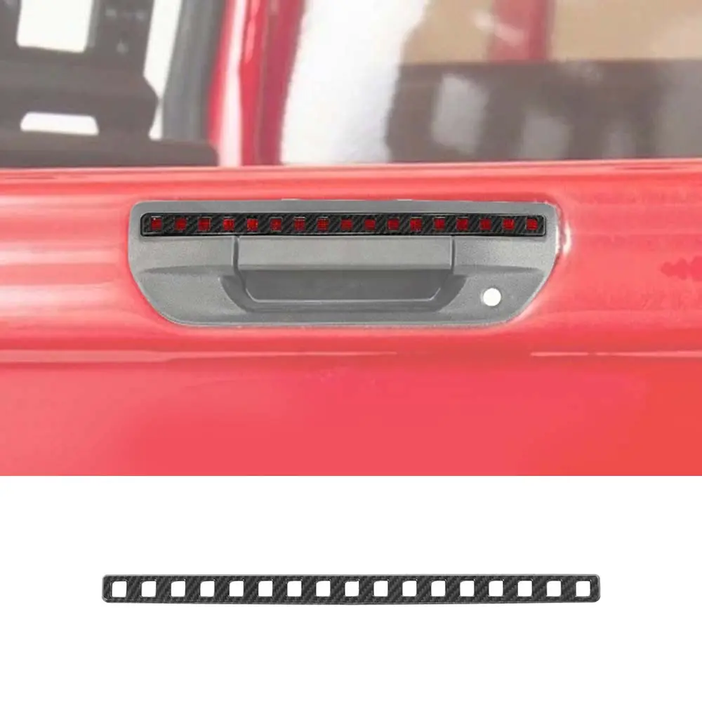 For 2018+ Jeep Gladiator JT Tailgate Third High Brake Light Lamp Cover Trim Red - Image 7