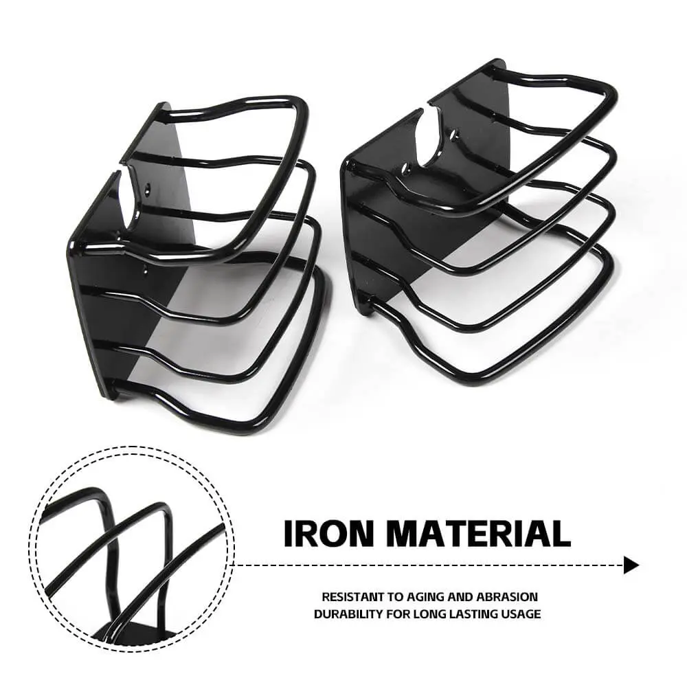 For 1997-2006 Jeep Wrangler TJ Taillight Guard Rear Lamp Trim Protector Iron - Image 8