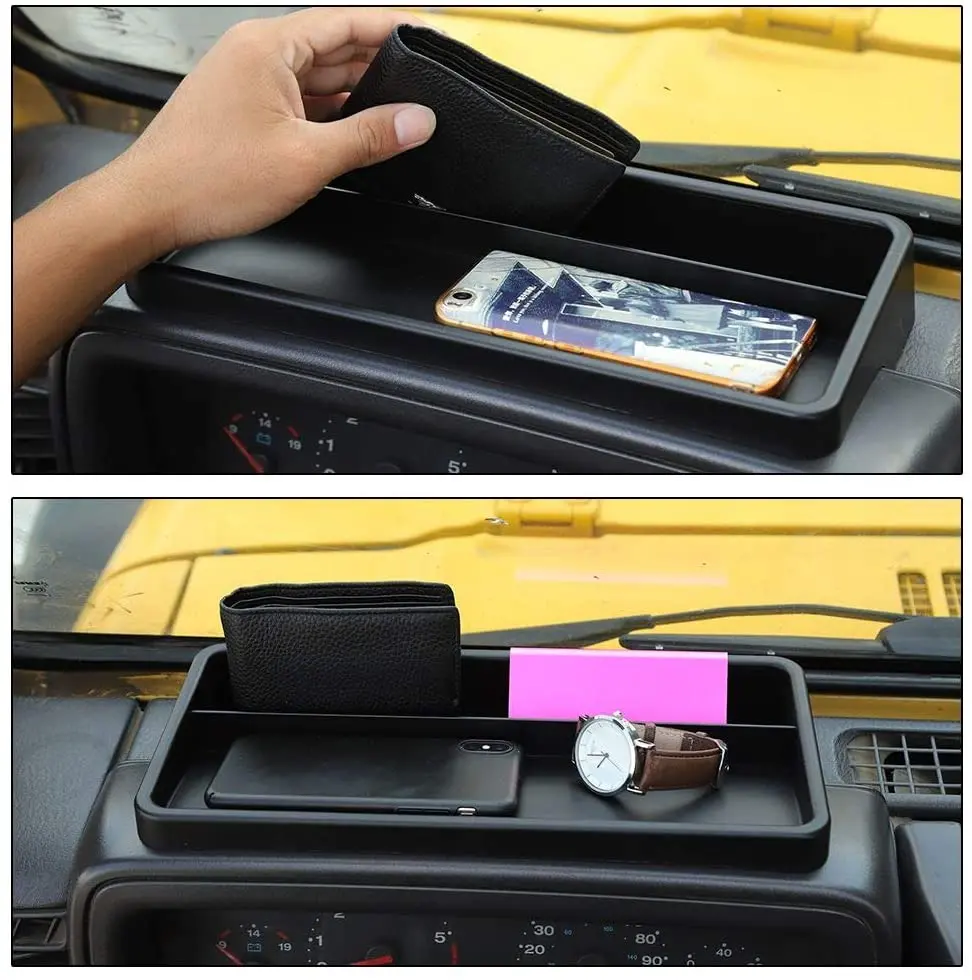 For 1997-2006 Jeep Wrangler TJ Console Dashboard Tray Storage Box Organizer - Image 3