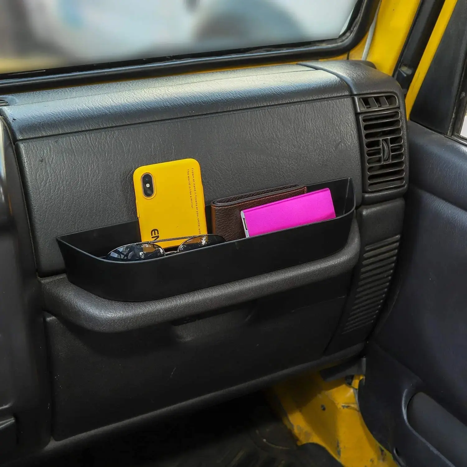 For 1997-2006 Jeep Wrangler TJ Passenger Co-Pilot Grab Bar Storage Box Tray Organizer - Image 3