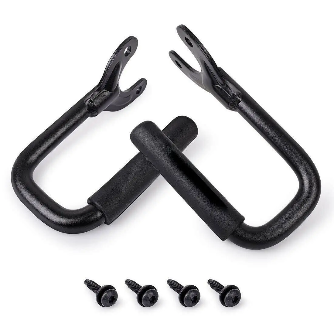 For 1997-2007 Jeep Wrangler TJ Top Grab Handles Front Grab Bars Hard Solid Steel Black 2pcs - Image 7