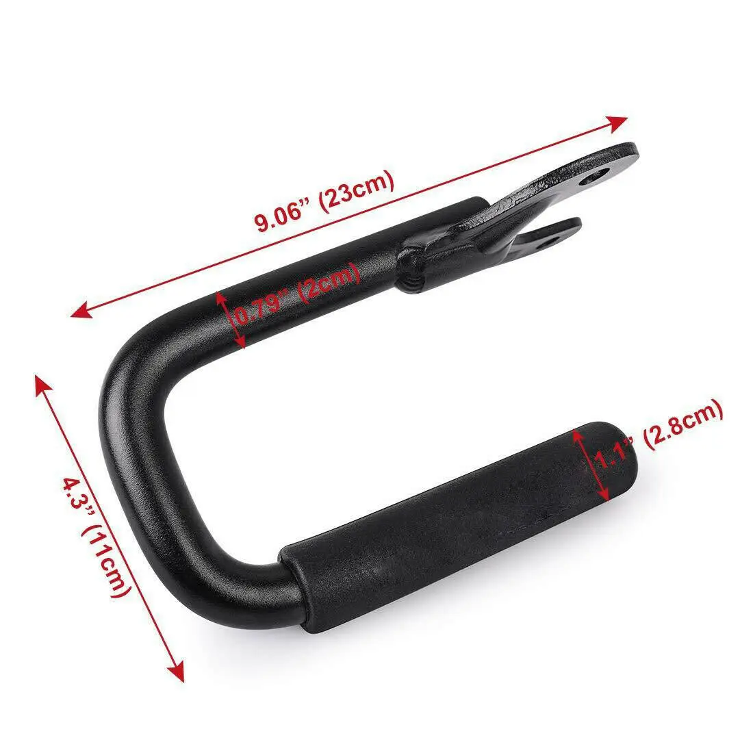 For 1997-2007 Jeep Wrangler TJ Top Grab Handles Front Grab Bars Hard Solid Steel Black 2pcs - Image 8