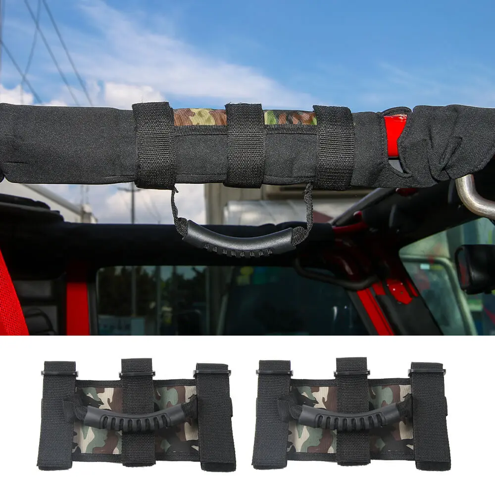 For Jeep Wrangler CJ YJ TJ JK JL JT Top Handle Roll Bar Grab Wide Grip - Image 10