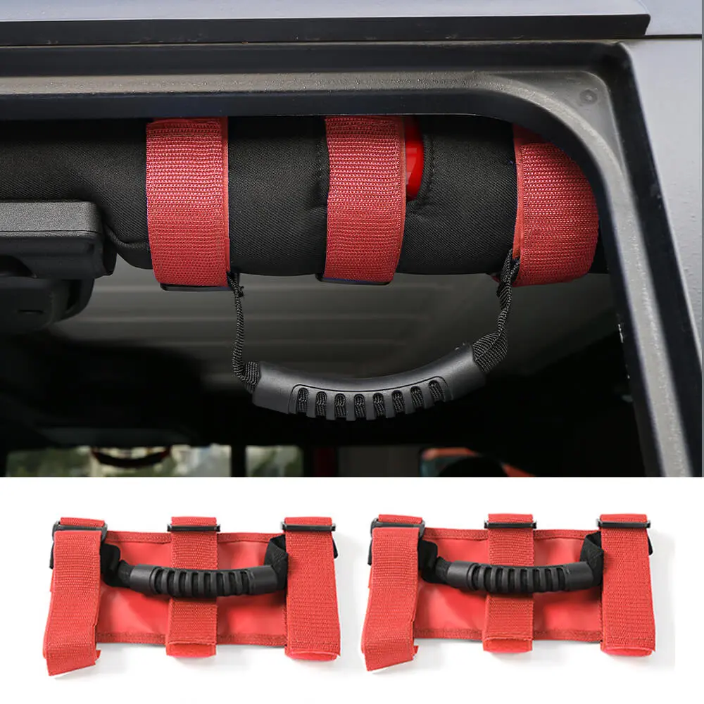 For Jeep Wrangler CJ YJ TJ JK JL JT Top Handle Roll Bar Grab Wide Grip - Image 11