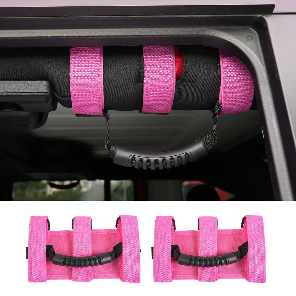 For Jeep Wrangler CJ YJ TJ JK JL JT Top Handle Roll Bar Grab Wide Grip - Image 9