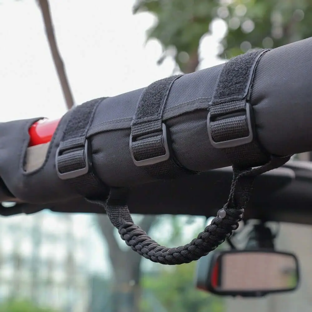 For Jeep Wrangler JL JK TJ YJ & Gladiator JT Roll Bar Grab Handles Paracord Grip Handle 4PCS - Image 3