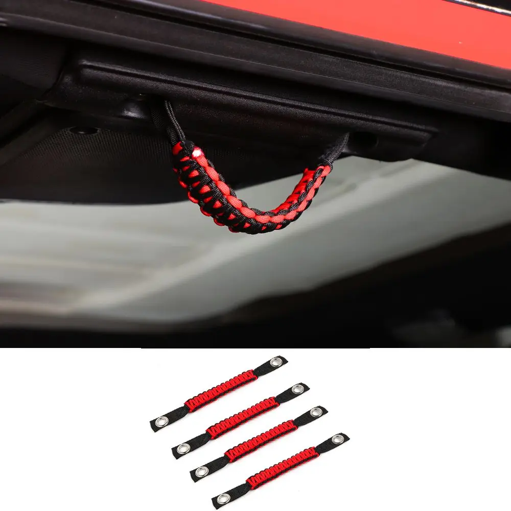 For 2007-2018 Jeep Wrangler JK JKU Top Roll Bar Grab Handles Paracord Grip Narrow Handle - Image 12