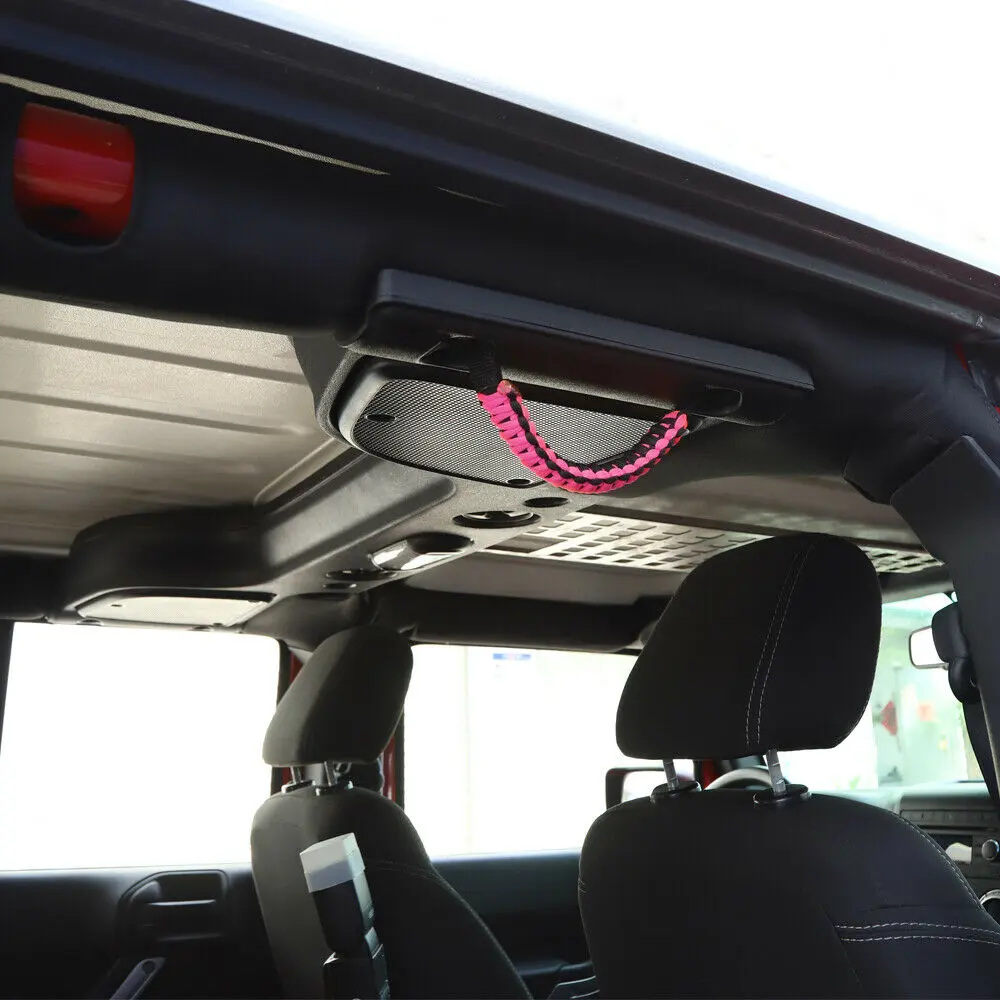For 2007-2018 Jeep Wrangler JK JKU Top Roll Bar Grab Handles Paracord Grip Narrow Handle - Image 2
