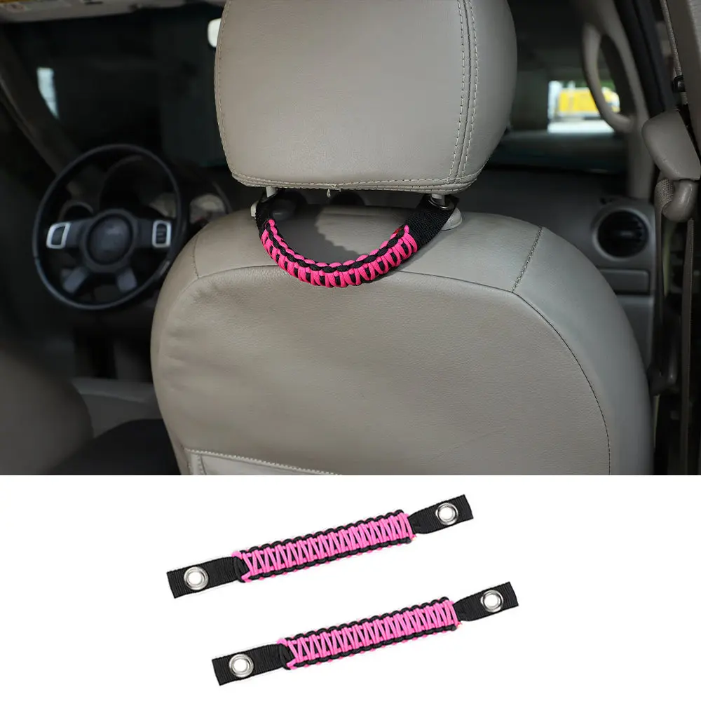 For 2007-2018 Jeep Wrangler JK Top Roll Bar Grab Handles Paracord Grip Handle