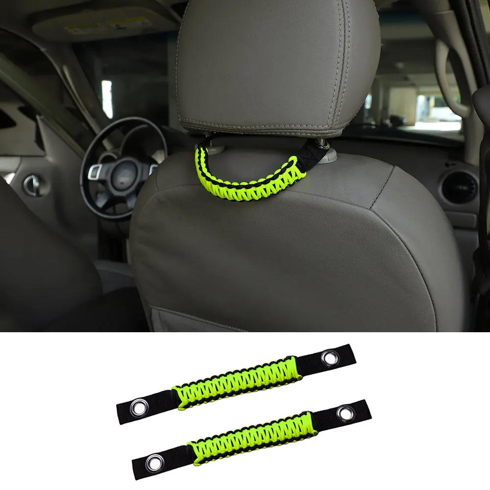 For 2007-2018 Jeep Wrangler JK Top Roll Bar Grab Handles Paracord Grip Handle - Image 10