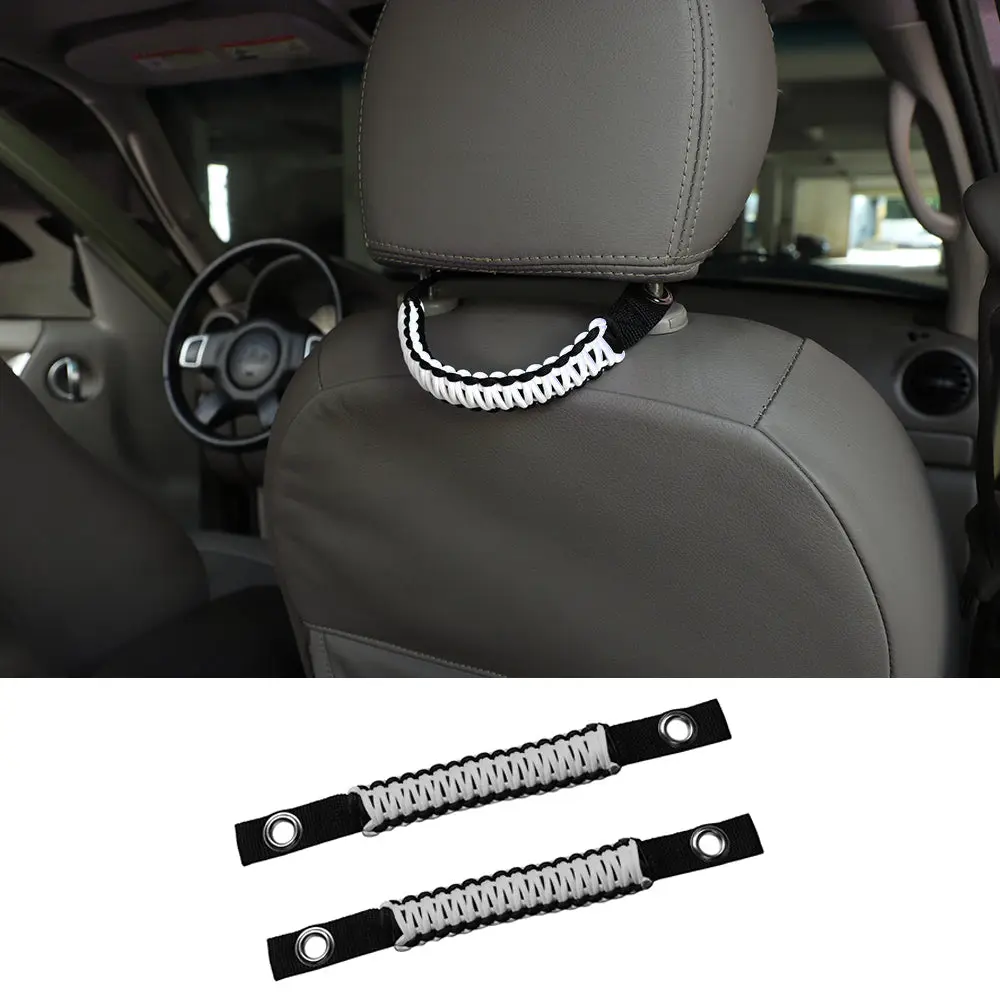 For 2007-2018 Jeep Wrangler JK Top Roll Bar Grab Handles Paracord Grip Handle - Image 14