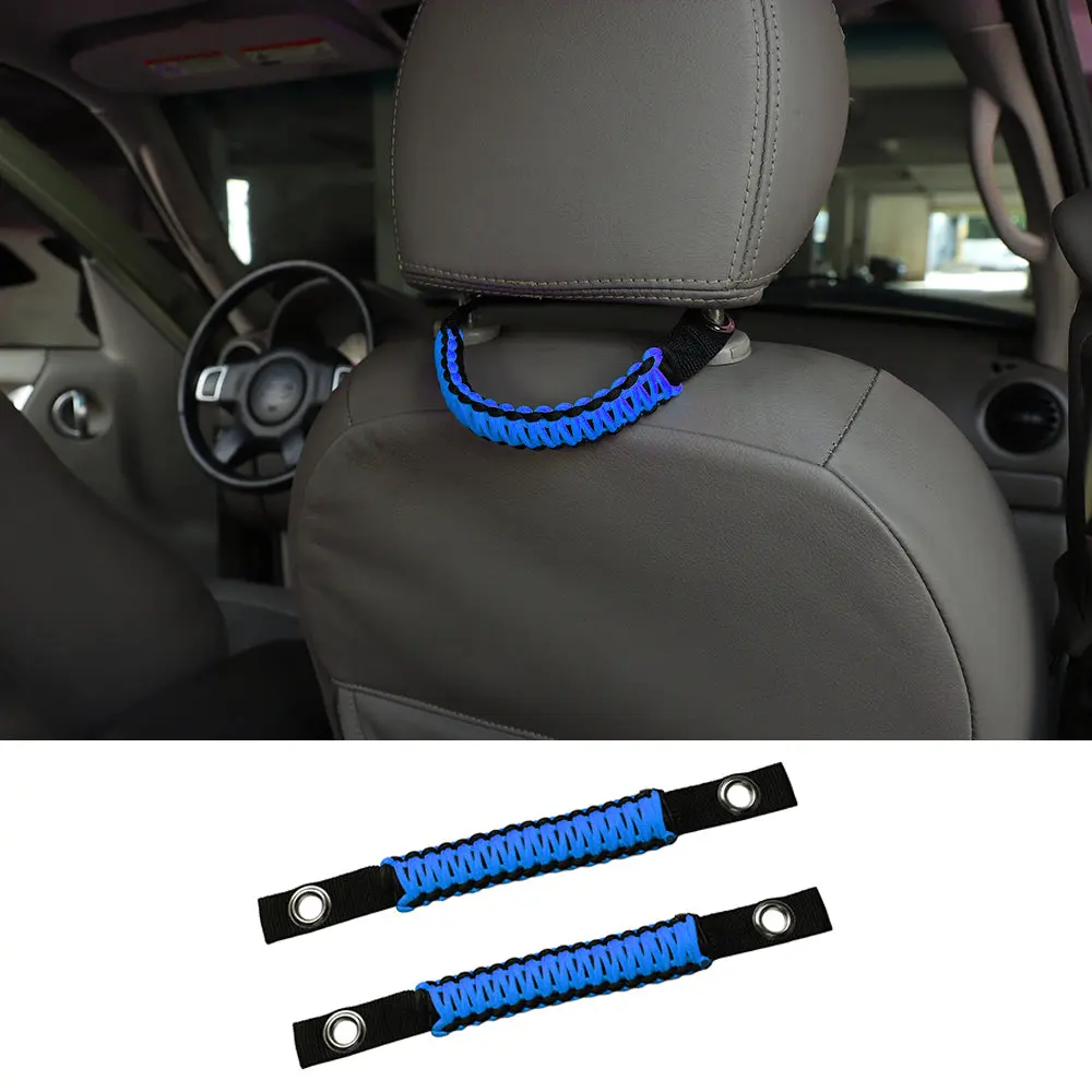For 2007-2018 Jeep Wrangler JK Top Roll Bar Grab Handles Paracord Grip Handle - Image 8