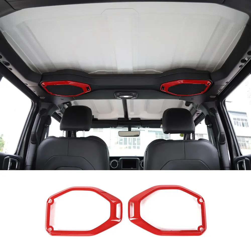 For 2018–2023 Jeep Wrangler JL, JLU & Gladiator JT Top Roof Speaker Ring Trim Cover – Interior Accent - Image 17