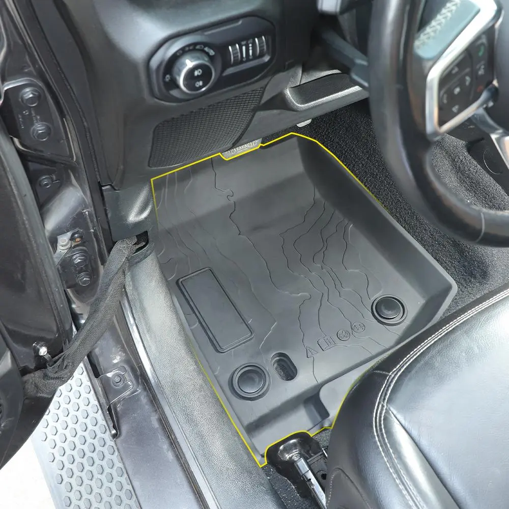 For 2018+ Jeep Wrangler JL 4 Door TPE Floor Mats All Weather - Image 5
