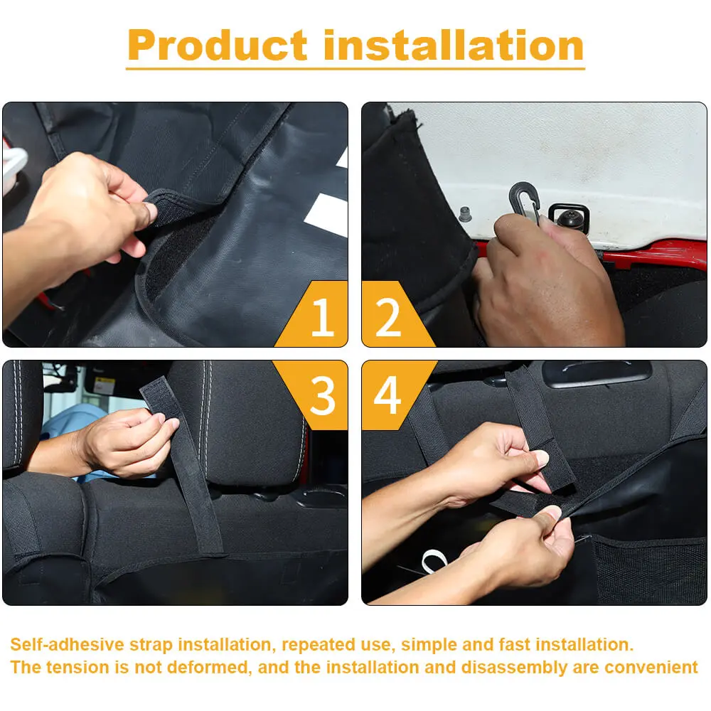 For 2011-2018 Jeep Wrangler JKU (All-in) 4Doors Trunk Cargo Liner Pet Dog Floor Cover Protector Mat - Image 4