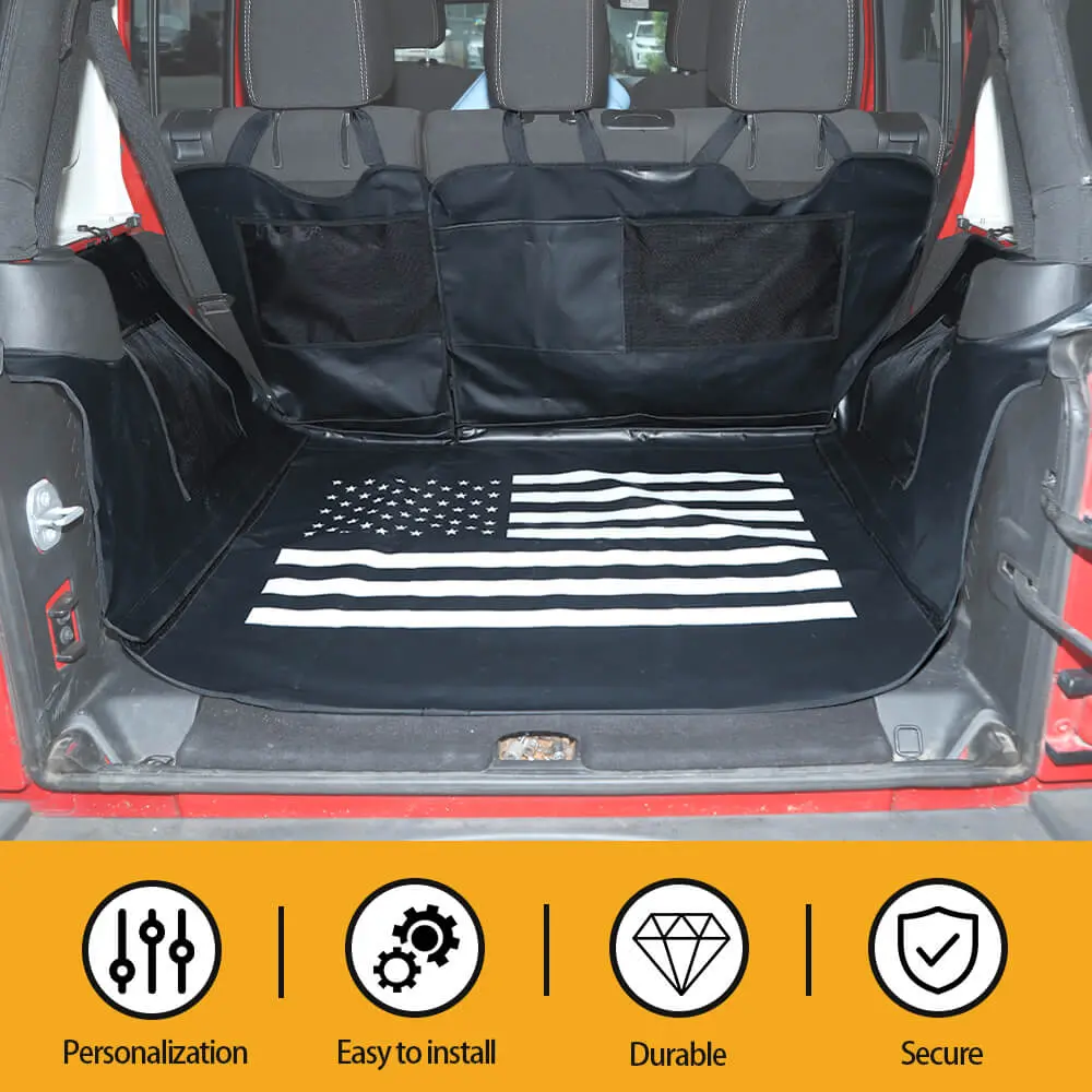 For 2011-2018 Jeep Wrangler JKU (All-in) 4Doors Trunk Cargo Liner Pet Dog Floor Cover Protector Mat - Image 5