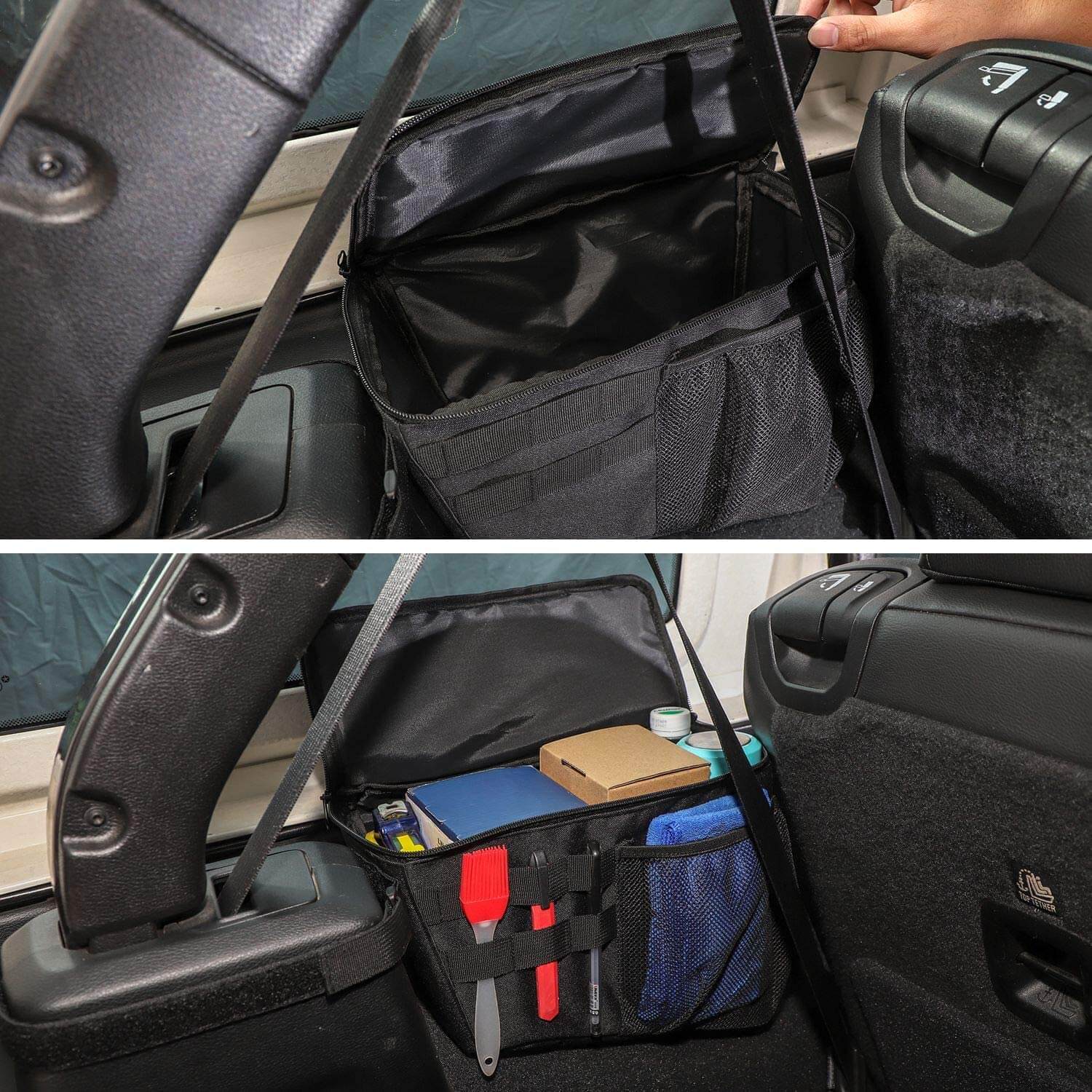 For 2018+ Jeep Wrangler JL JLU 4-Door Trunk Side Storage Bag Organizer Bag - Image 2