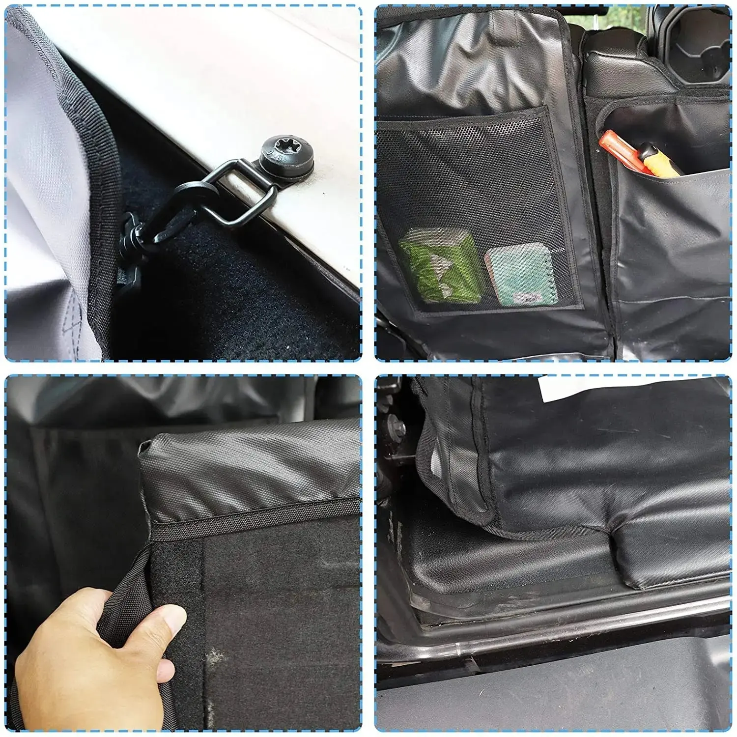 For 2018+ Jeep Wrangler JL 4-Door Trunk Pet Pad Cargo Liner Mat Waterproof Dog Seat Cover with Storage Bag (Not fit for 4xe) - Image 4
