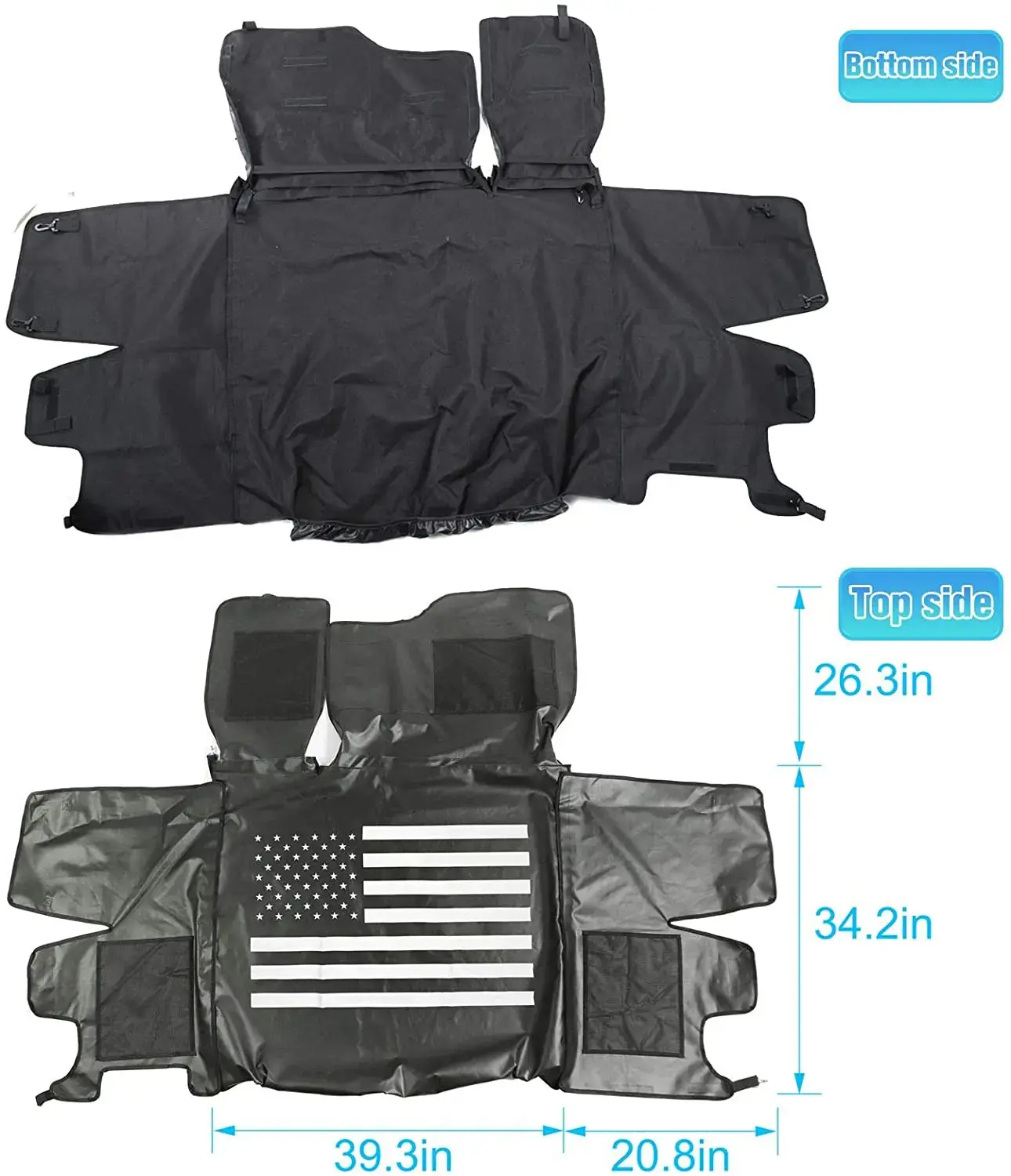 For 2018+ Jeep Wrangler JL 4-Door Trunk Pet Pad Cargo Liner Mat Waterproof Dog Seat Cover with Storage Bag (Not fit for 4xe) - Image 6