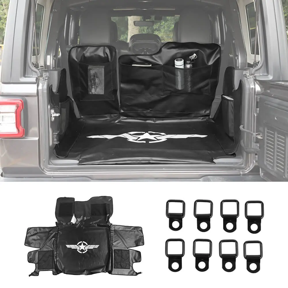 For 2018+ Jeep Wrangler JL 4-Door Trunk Pet Pad Cargo Liner Mat Waterproof Dog Seat Cover with Storage Bag (Not fit for 4xe) - Image 7