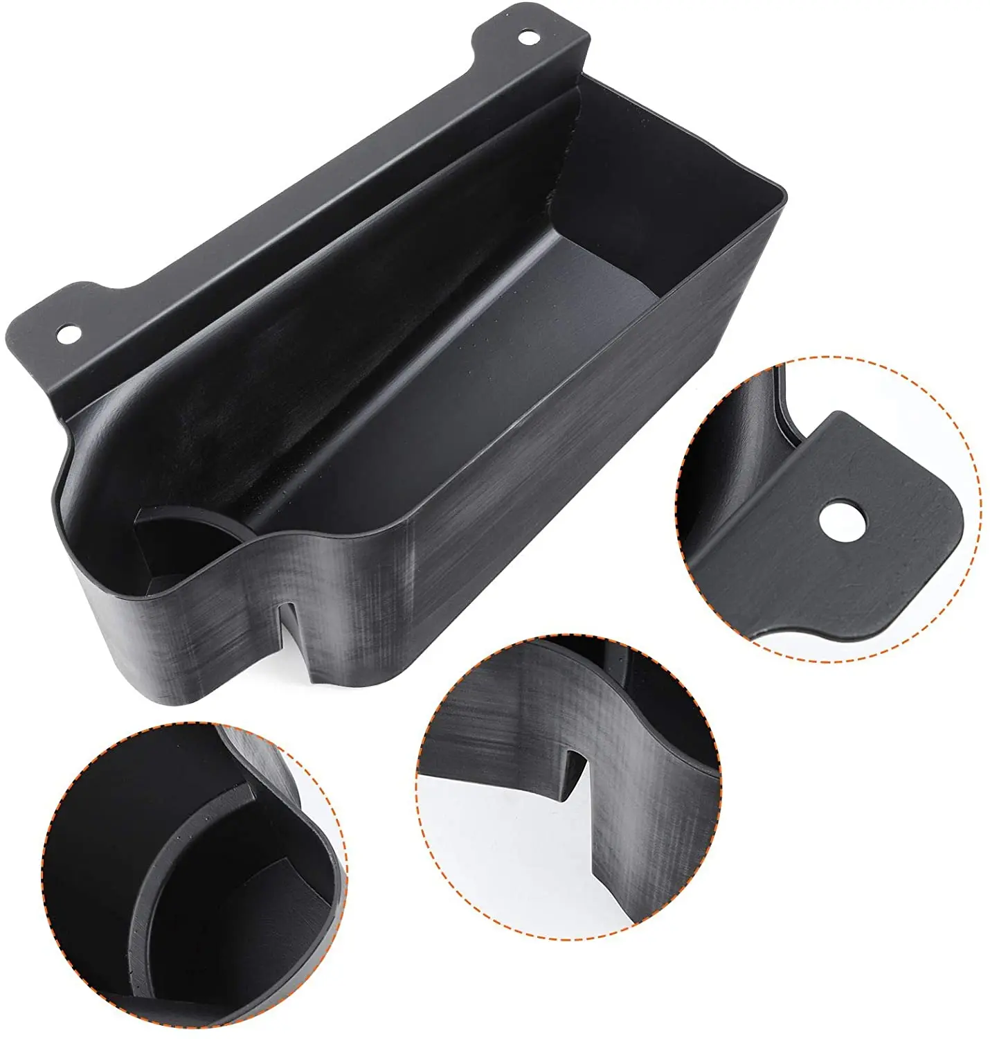 For 2018+ Jeep Wrangler JLU 4Doors Trunk Storage Box Cargo Organizer Tray, Black - Image 3