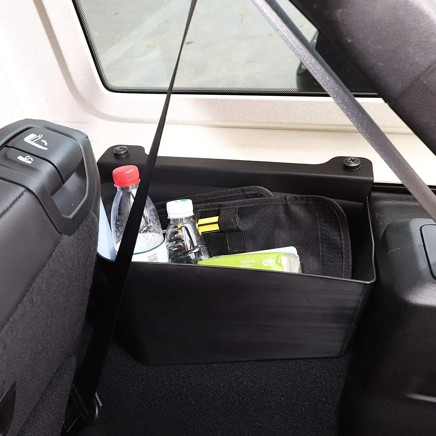 For 2018+ Jeep Wrangler JLU 4Doors Trunk Storage Box Cargo Organizer Tray, Black - Image 6