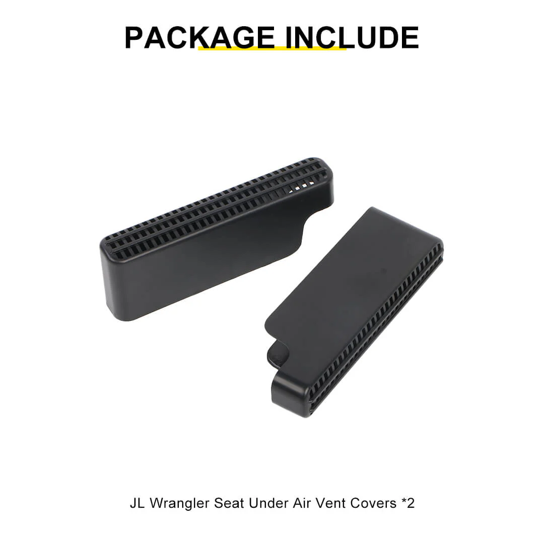 For 2018+ Jeep Wrangler JL & Gladiator JT Under Seat Air Vent Outlet Protective Trim (2 pcs) - Image 10