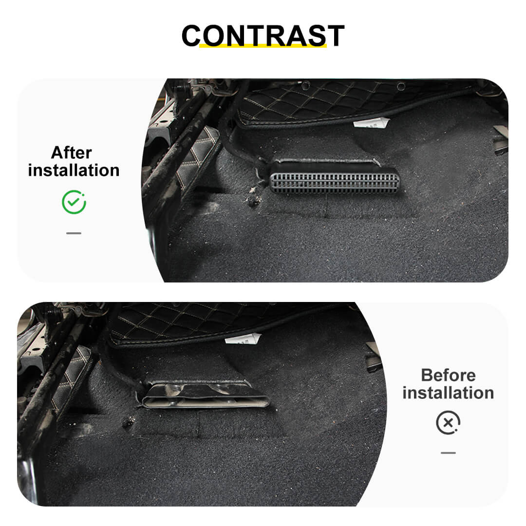 For 2018+ Jeep Wrangler JL & Gladiator JT Under Seat Air Vent Outlet Protective Trim (2 pcs) - Image 2