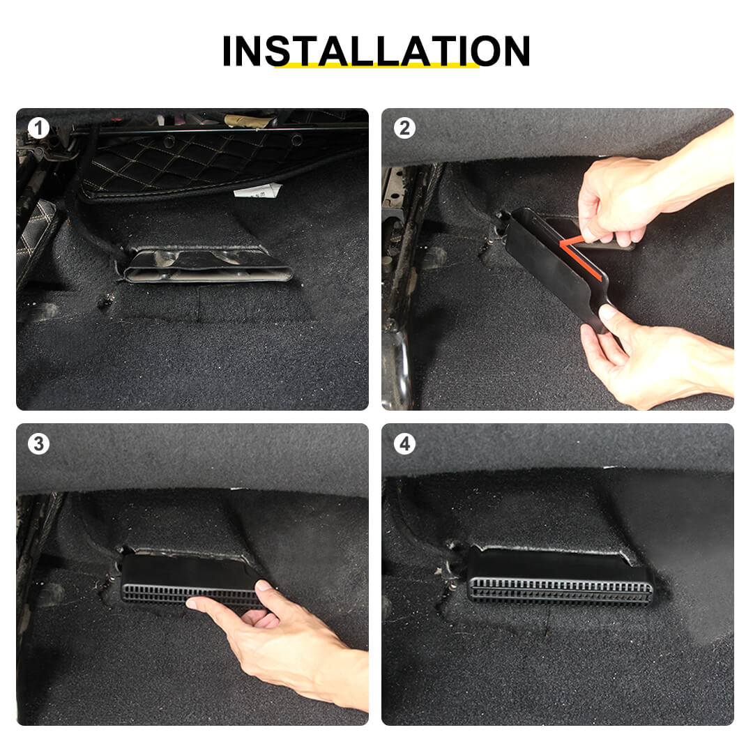For 2018+ Jeep Wrangler JL & Gladiator JT Under Seat Air Vent Outlet Protective Trim (2 pcs) - Image 6