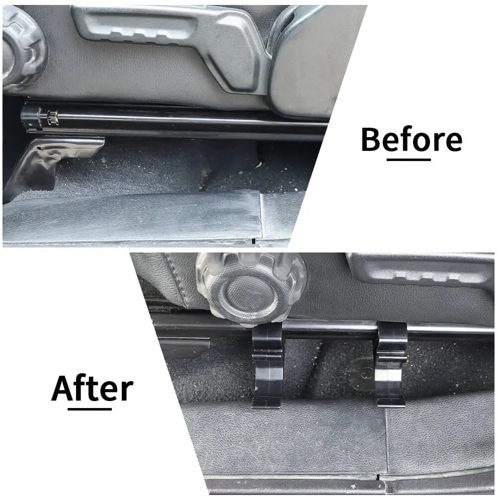 For 2018+ Jeep Wrangler JL & Gladiator JT Under Seat Mount Flashlight Holder Bracket Torch Storage - Image 2