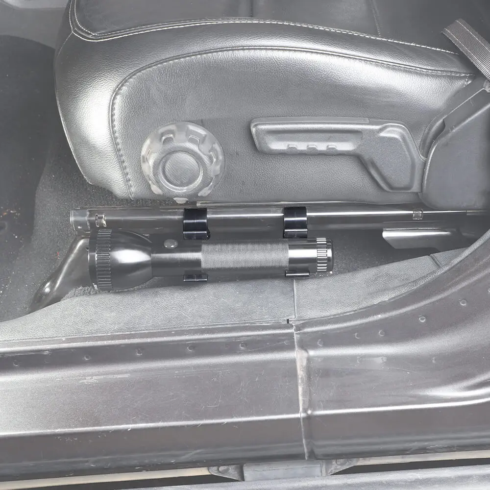 For 2018+ Jeep Wrangler JL & Gladiator JT Under Seat Mount Flashlight Holder Bracket Torch Storage - Image 4