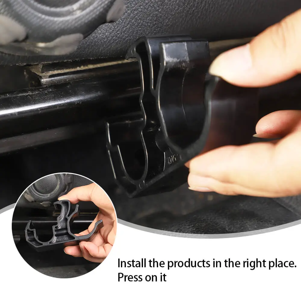 For 2018+ Jeep Wrangler JL & Gladiator JT Under Seat Mount Flashlight Holder Bracket Torch Storage - Image 5
