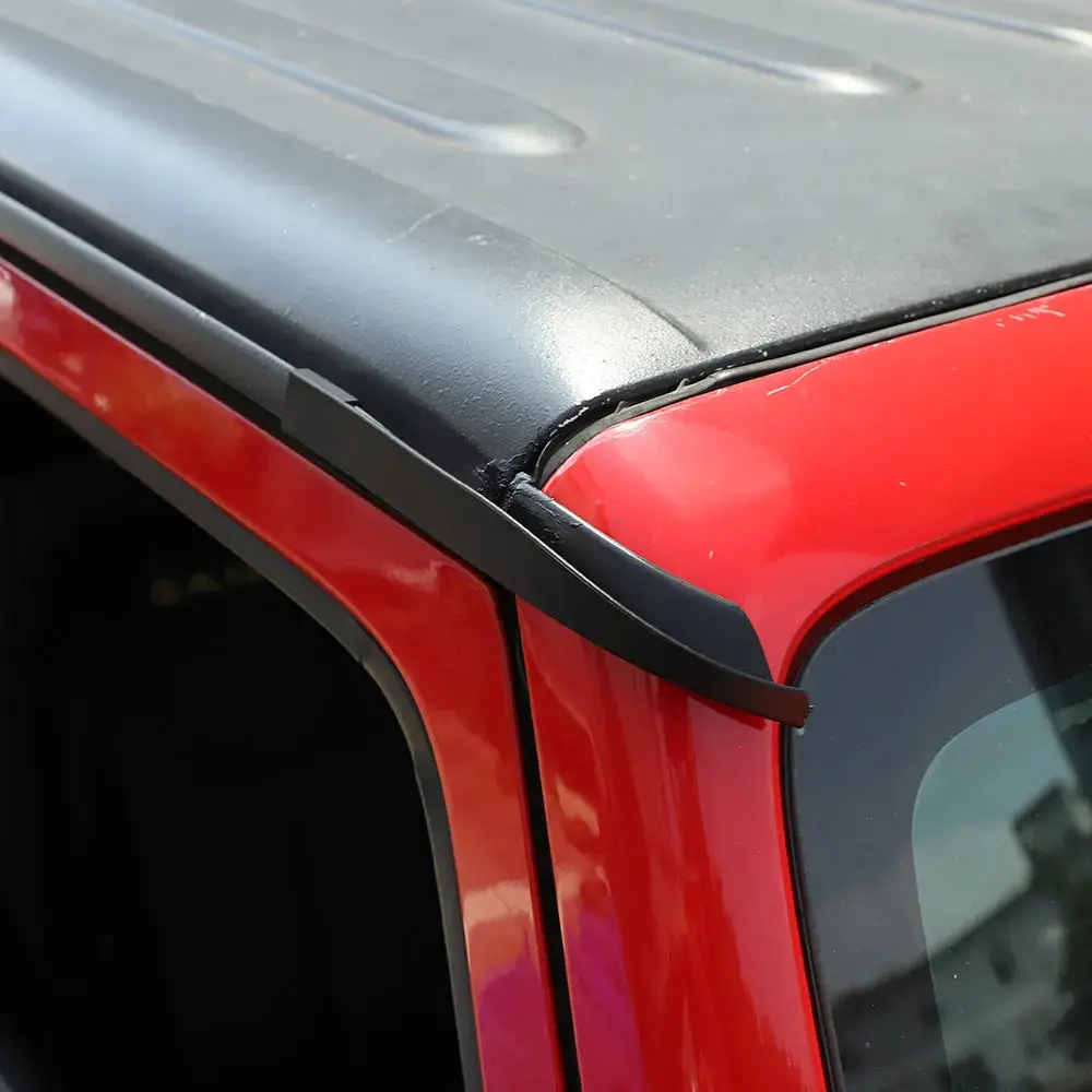 For 2011–2018 Jeep Wrangler JK & JKU – Rain Gutter Extensions Rain Groove Diverter Upgraded Version (Fits Hard Tops Only) - Image 3