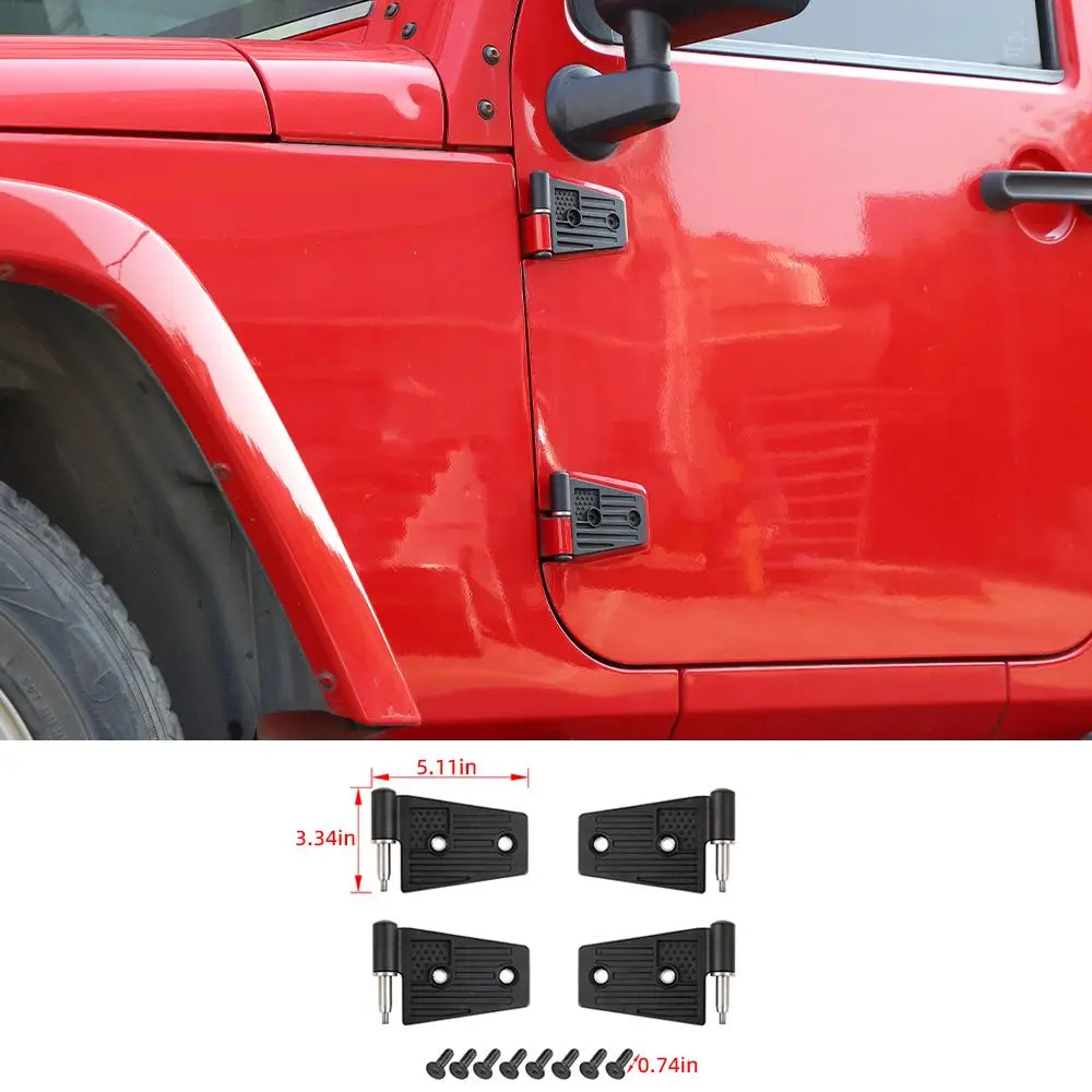 For 2007-2018 Jeep Wrangler JK JKU Door Hinge Replacement Accessories US Flag