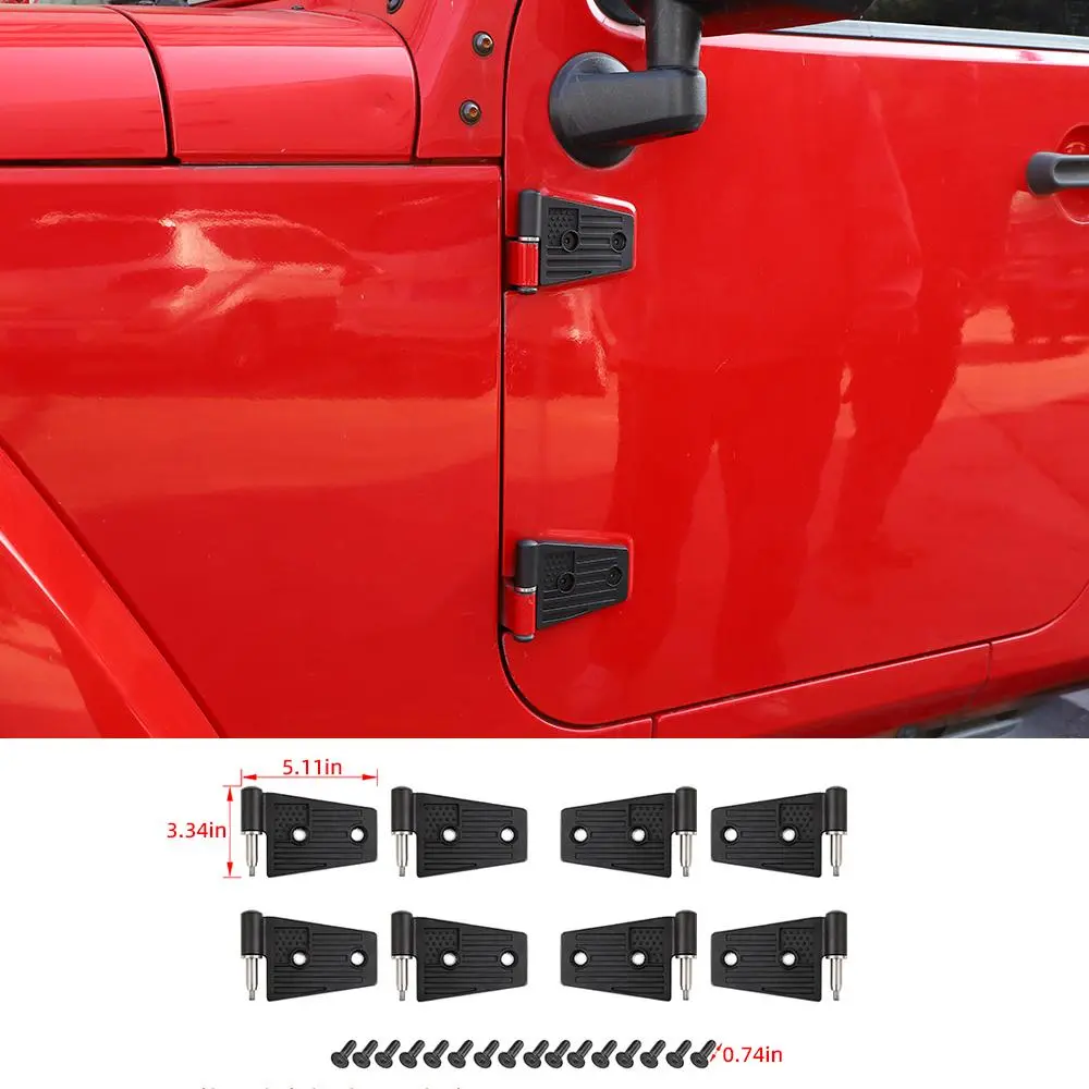 For 2007-2018 Jeep Wrangler JK JKU Door Hinge Replacement Accessories US Flag - Image 10