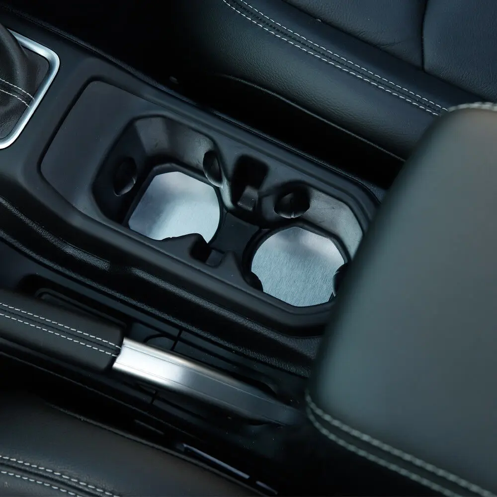 For 2018+ Jeep Wrangler JL Water Cup Holder Mat Coaster Insert Aluminum 5pcs Silver - Image 5