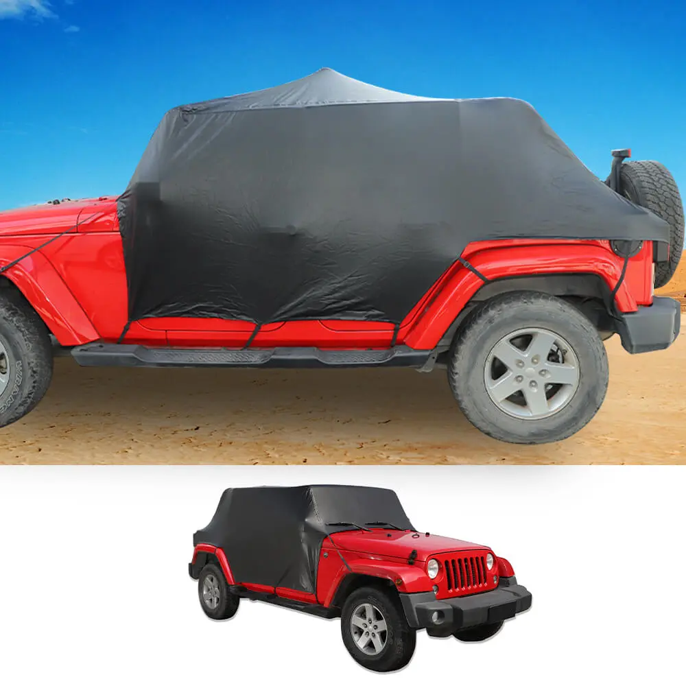 For 2007-2018 Jeep Wrangler JKU 4Door Waterproof Protection Cab Car Cover