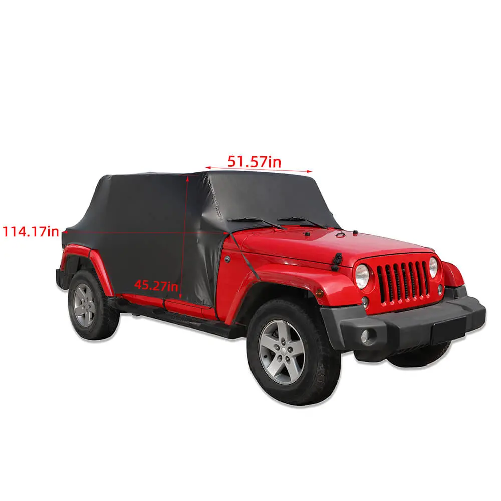 For 2007-2018 Jeep Wrangler JKU 4Door Waterproof Protection Cab Car Cover - Image 7