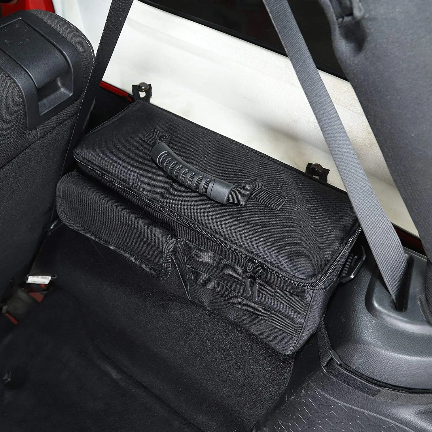 For 2007-2018 Jeep Wrangler JKU 4-Door Rear Trunk Storage Bag Organizer with Carrying Handle, Right Side - Image 3