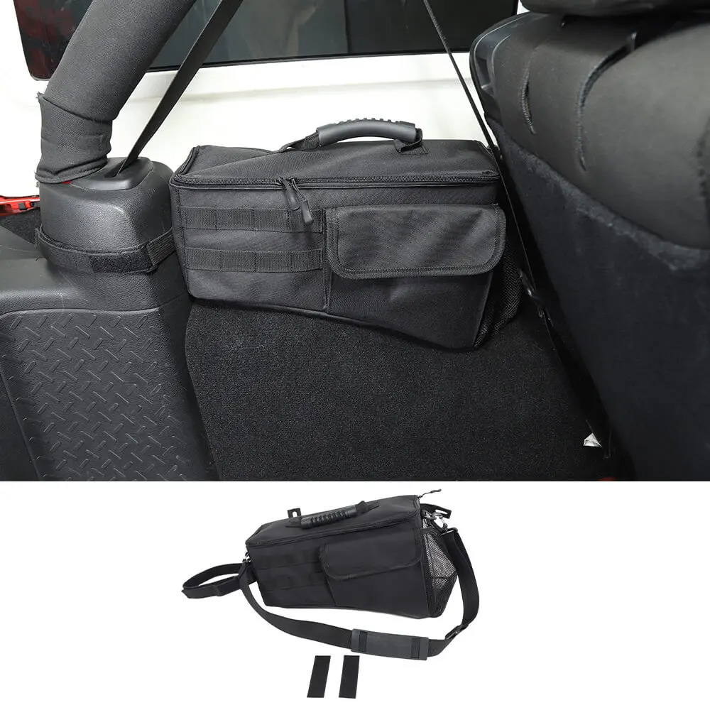 For 2007-2018 Jeep Wrangler JKU 4-Door Rear Trunk Storage Bag Organizer with Carrying Handle, Right Side - Image 7