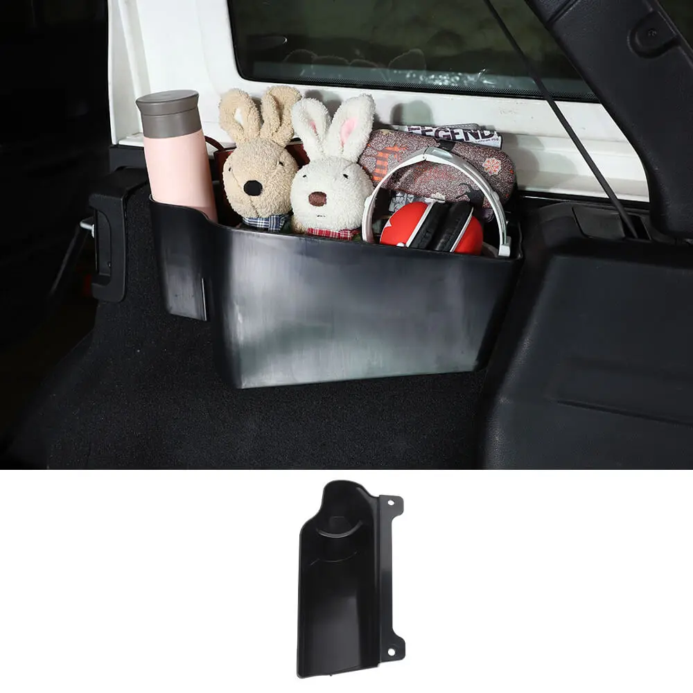 For 2018+ Jeep Wrangler JL JLU 4Doors Rear Trunk Storage Box Organizer, Right Side, Black