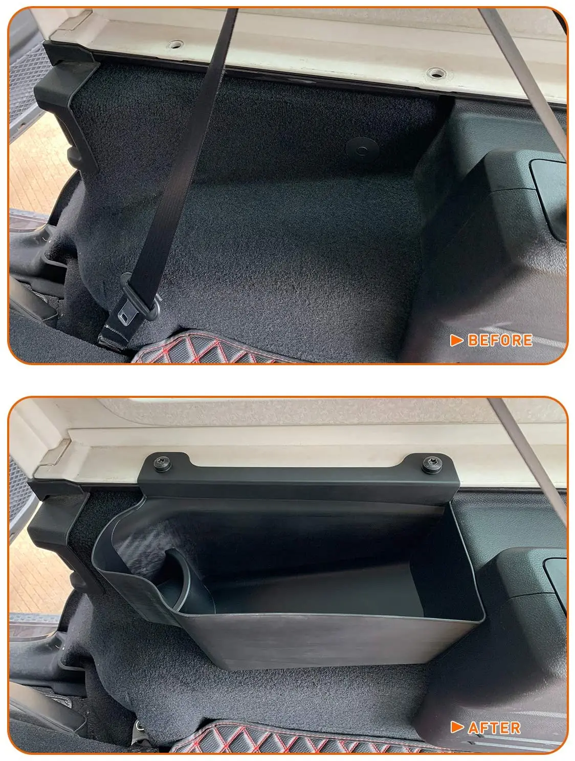 For 2018+ Jeep Wrangler JL JLU 4Doors Rear Trunk Storage Box Organizer, Right Side, Black - Image 4